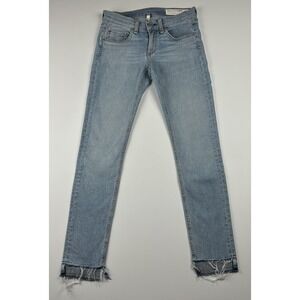 Rag & Bone Jeans Women's Wiley Capri Light Wash Step Hem Skinny Denim‎ Size 24